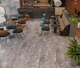 Кварц-винил | ПВХ плитка КронаФлор, Камень LVT Торнадо Дымчатый 2,5 мм | CronaFloor Stone LVT SLVT004 CRONAPLAST — фото 2