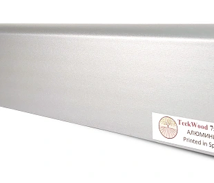 Плинтус Теквуд Алюминий (75*16) (Teckwood)