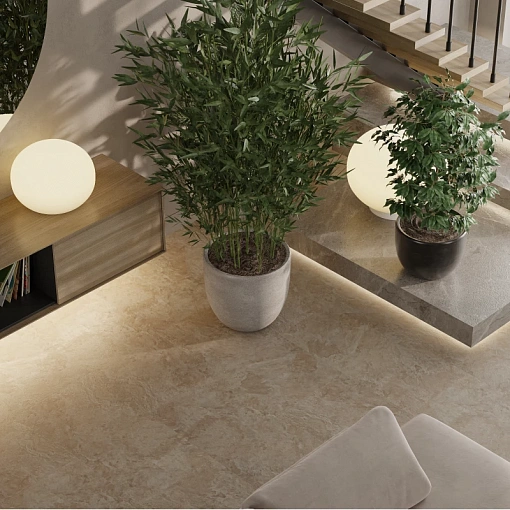 Кварц-винил (ПВХ плитка) СПС Винилам Керамо Клик Камень 81222 Аравийский Камень (SPC Vinilam Ceramo Click Stone)