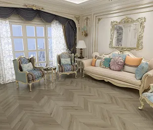 Кварц-винил (ПВХ плитка) ДамиФлор Шеврон DF01-Ch Версаль (Chevron Damy Floor) — фото 2