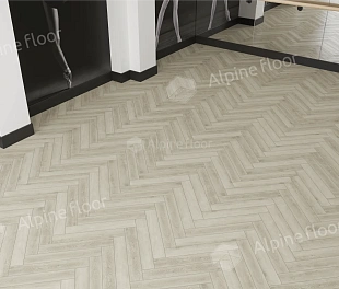 Ламинат Альпайн Флор Ориджинал Ёлочка 8 мм Дуб Монпелье (Alpine Floor Original Herringbone)