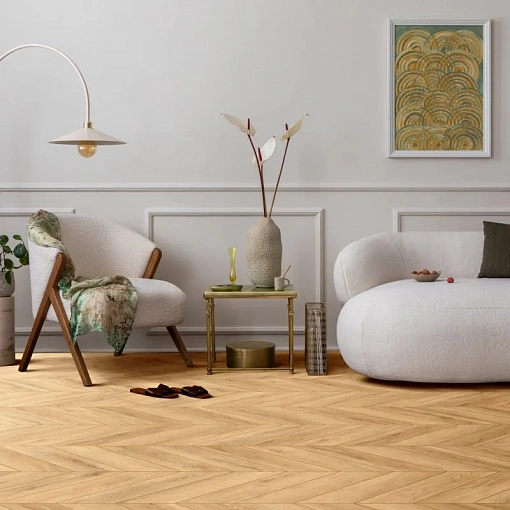 Кварц-винил (ПВХ плитка) Аберхоф Шеврон Дуб Дункирк 8816 (Aberhof Chevron Oak Dunkirk)