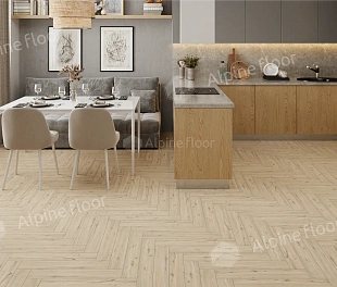 Ламинат Альпайн Флор Ориджинал Ёлочка 12 Про Дуб Лион (Alpine Floor Original Herringbone Pro)