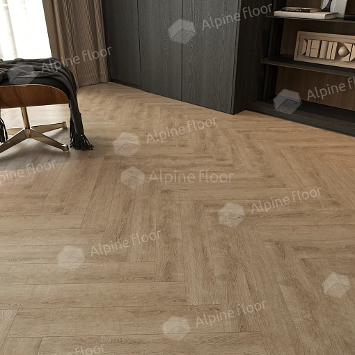 Ламинат Альпайн Флор Ориджинал Ёлочка 8 мм Дуб Прованс (Alpine Floor Original Herringbone)