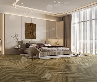 Ламинат Альпайн Флор Ориджинал Ёлочка 8 мм Дуб Марсель (Alpine Floor Original Herringbone)