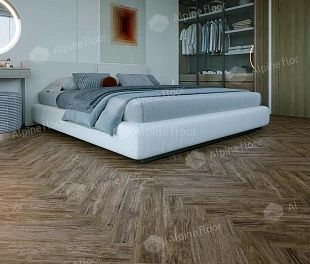 Ламинат Альпайн Флор Ориджинал Ёлочка 8 мм Дуб Бордо (Alpine Floor Original Herringbone)