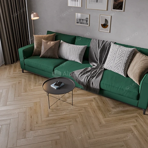 Кварц-винил (ПВХ плитка) Норланд Лагом Паркет Сот 1033-6 (Norland Lagom Parquet Sot)