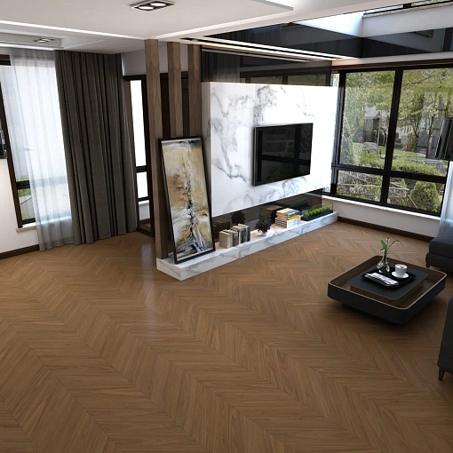 Кварц-винил (ПВХ плитка) ДамиФлор Шеврон DF08-Ch Блуа (Chevron Damy Floor)