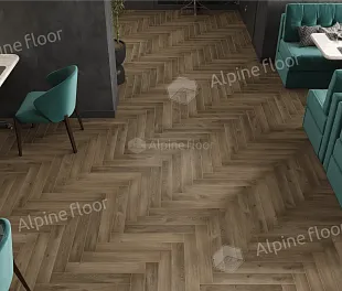 Ламинат Альпайн Флор Ориджинал Ёлочка 8 мм Дуб Анжу (Alpine Floor Original Herringbone) — фото 4