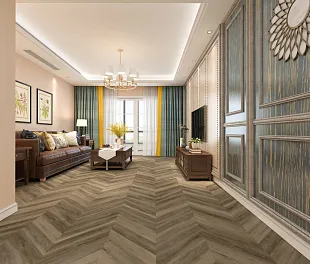Кварц-винил (ПВХ плитка) ДамиФлор Шеврон DF06-Ch Амбуаз (Chevron Damy Floor) — фото 4