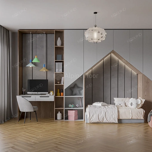 Кварц-винил (ПВХ плитка) Норланд Лагом Паркет Хелиг 1033-11 (Norland Lagom Parquet Helig)