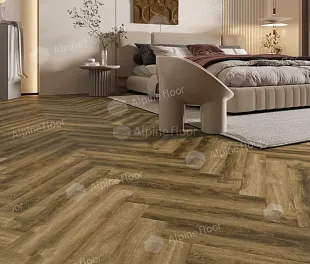 Ламинат Альпайн Флор Ориджинал Ёлочка 8 мм Дуб Марсель (Alpine Floor Original Herringbone) — фото 4