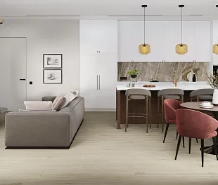 Кварц-винил (ПВХ плитка) ДамиФлор Фэмили TCM285-15 Дуб Светлый (Family Damy Floor) — фото 4