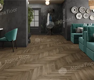 Ламинат Альпайн Флор Ориджинал Ёлочка 8 мм Дуб Анжу (Alpine Floor Original Herringbone)
