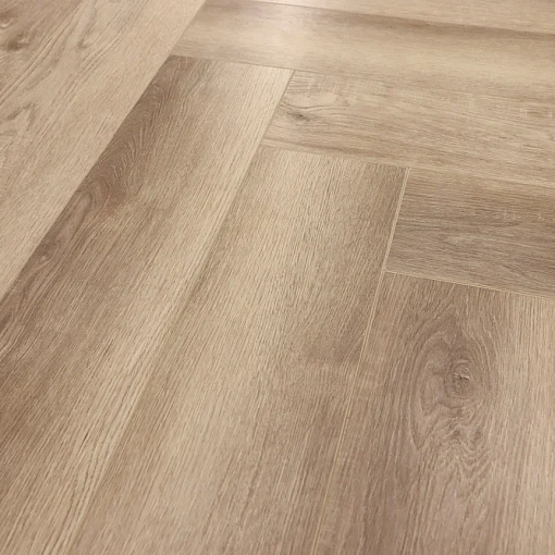 Кварц-винил (ПВХ плитка) КронаФлор Ёлочка 2.0 Дуб Лимож H020 (CronaFloor Herringbone)
