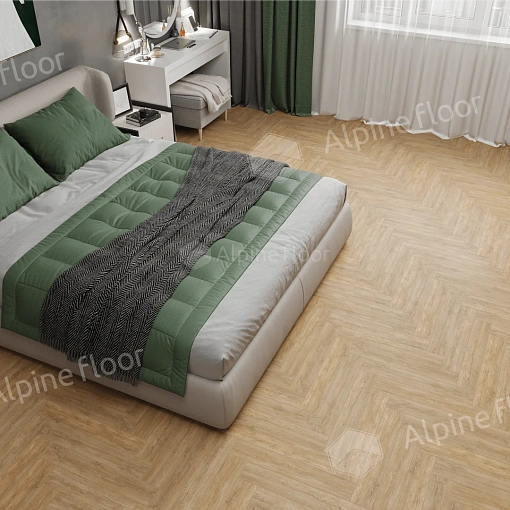 Ламинат Альпайн Флор Ориджинал Ёлочка 8 мм Дуб Фландрия (Alpine Floor Original Herringbone)