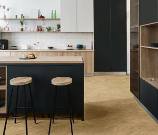 Кварц-винил (ПВХ плитка) Аберхоф Шеврон Дуб Ватерлу 1010 (Aberhof Chevron Oak Waterloo) — фото 2