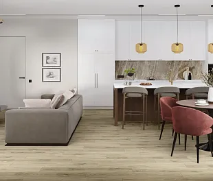 Кварц-винил (ПВХ плитка) ДамиФлор Фэмили SL3739-3 Дуб Белый (Family Damy Floor) — фото 4