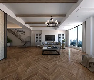 Кварц-винил (ПВХ плитка) ДамиФлор Шеврон DF07-Ch Шайо (Chevron Damy Floor) — фото 3