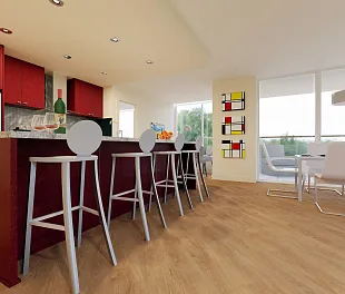 Кварц-винил (ПВХ плитка) ФайнФлор Светлый FF-1371 Дуб Эно (Light Fine Floor) — фото 2