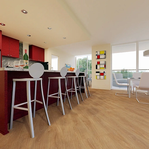 Кварц-винил (ПВХ плитка) ФайнФлор Светлый FF-1371 Дуб Эно (Light Fine Floor)