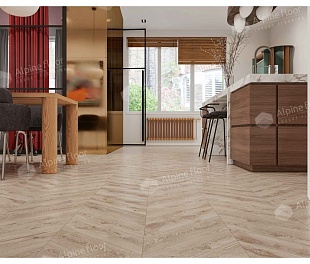 Кварц-винил (ПВХ плитка) Альпайн Флор Шеврон Альпайн СПС ECO 18-21 Гикори (Alpine Floor CHEVRON ALPINE SPC)